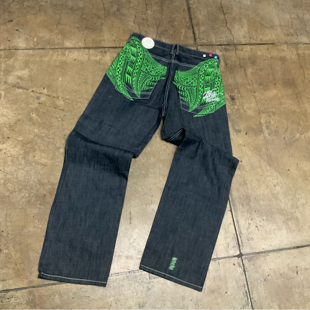 Men's Live Mechanics Raw Blue Denim Pants